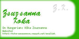 zsuzsanna koka business card