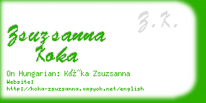 zsuzsanna koka business card